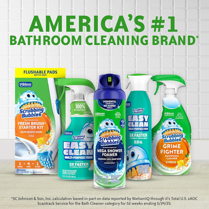 Scrubbing Bubbles Toilet Bowl Cleaning Gel Stamps - Prevents Limescale & Rings, Rainshower Scent, 24 Stamps
