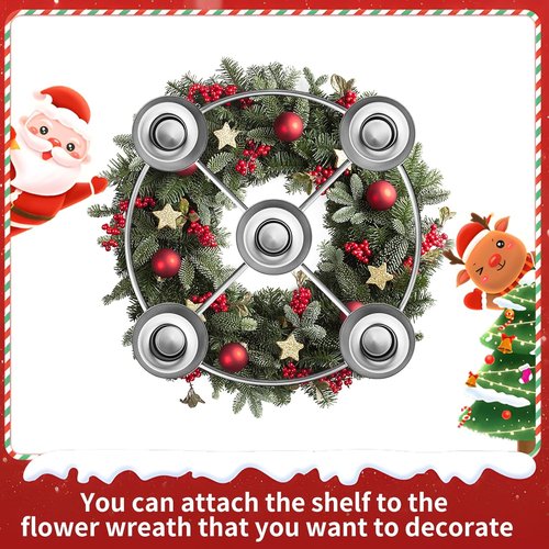Advent Wreath Candle Holder - Elegant Silver Design for Tapered Advent Candles | Perfect for Christmas Decor
