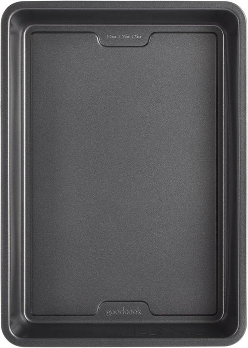 GoodCook PRO Nonstick Oblong Baking Pan - Scratch-Resistant Carbon Steel, 9 x 13-Inch, Gray | Oven Safe to 480°F