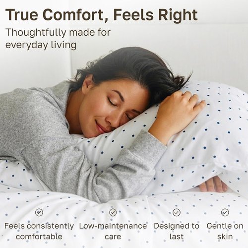 California Design Den King Sheet Set - 100% Soft Cotton, 400 TC, Award-Winning Sateen Finish, Deep Pockets - Polka Dot