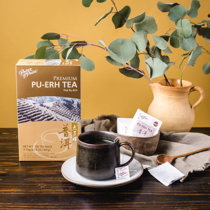 Prince of Peace Premium Pu-Erh Tea, 4 Pack - 100 Tea Bags Each – Prince of Peace Tea – Pu-Erh Tea – Premium Tea – Tea Bags from Prince of Peace – Fully-Fermented Tea – Antioxidant Tea