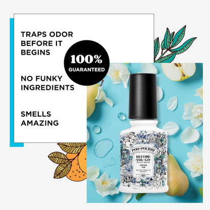 Poo-Pourri Before-You-Go Toilet Spray - Fresh Air & Mint Scent, 2 Fl Oz | Jasmine Infusion