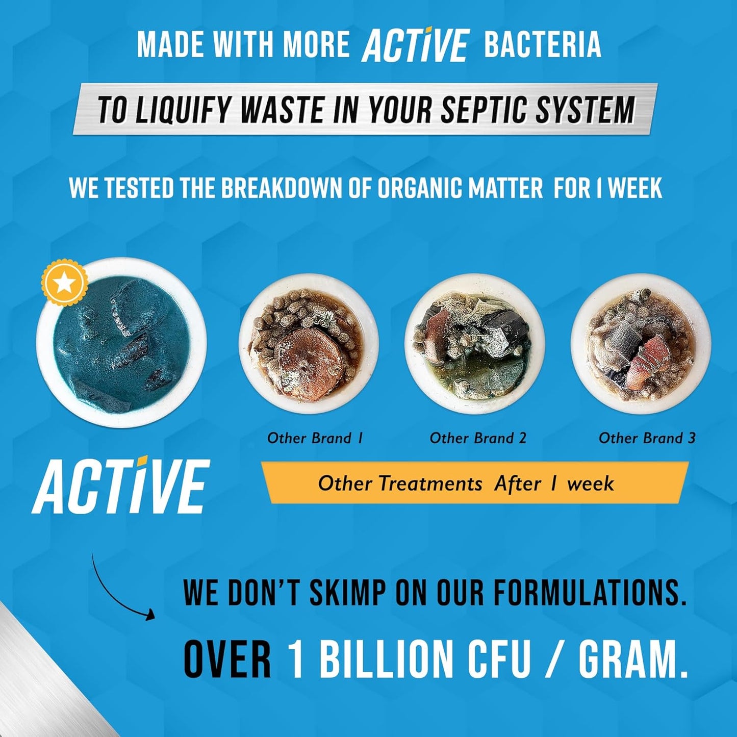 Septic Tank System Treatment Pods - Eco-Friendly Enzyme-Infused Bacteria Solution | 12 Dissolving Packets for 1 Year Supply | Prevent Clogs, Odor & Backups | Made in USA