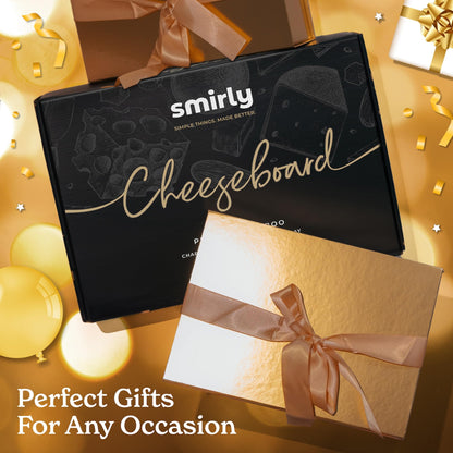 SMIRLY Charcuterie Boards Set - Large Bamboo Cheese Board set - House Warming Gifts New Home, Wedding Gift for Couple, Bridal Shower Gift, Birthday Gifts for Women