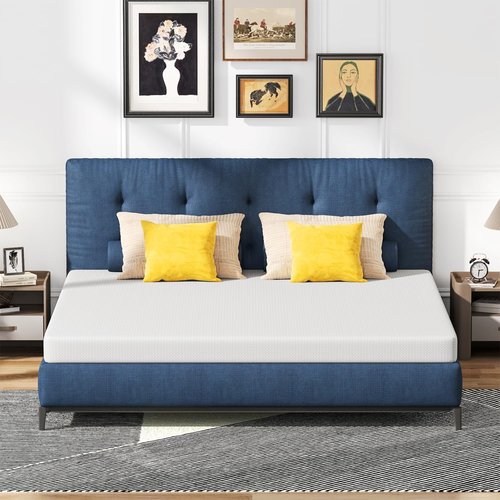 FDW 6-Inch King Mattress - Medium Firm Gel Memory Foam | Pressure Relief & Cooling | CertiPUR-US Certified