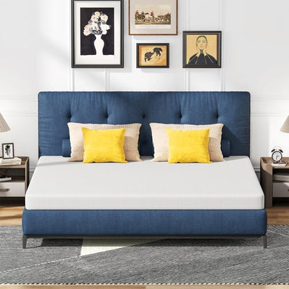 FDW 6-Inch King Mattress - Medium Firm Gel Memory Foam | Pressure Relief & Cooling | CertiPUR-US Certified