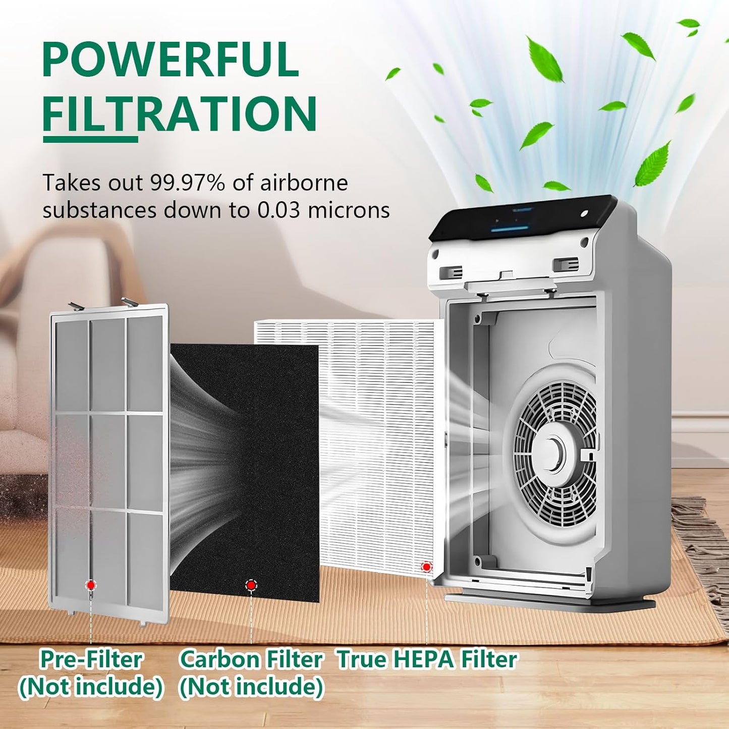 Winix C545 True HEPA Replacement Filter S - Compatible with Winix Air Purifiers | 4-Pack, Part #1712-0096-00