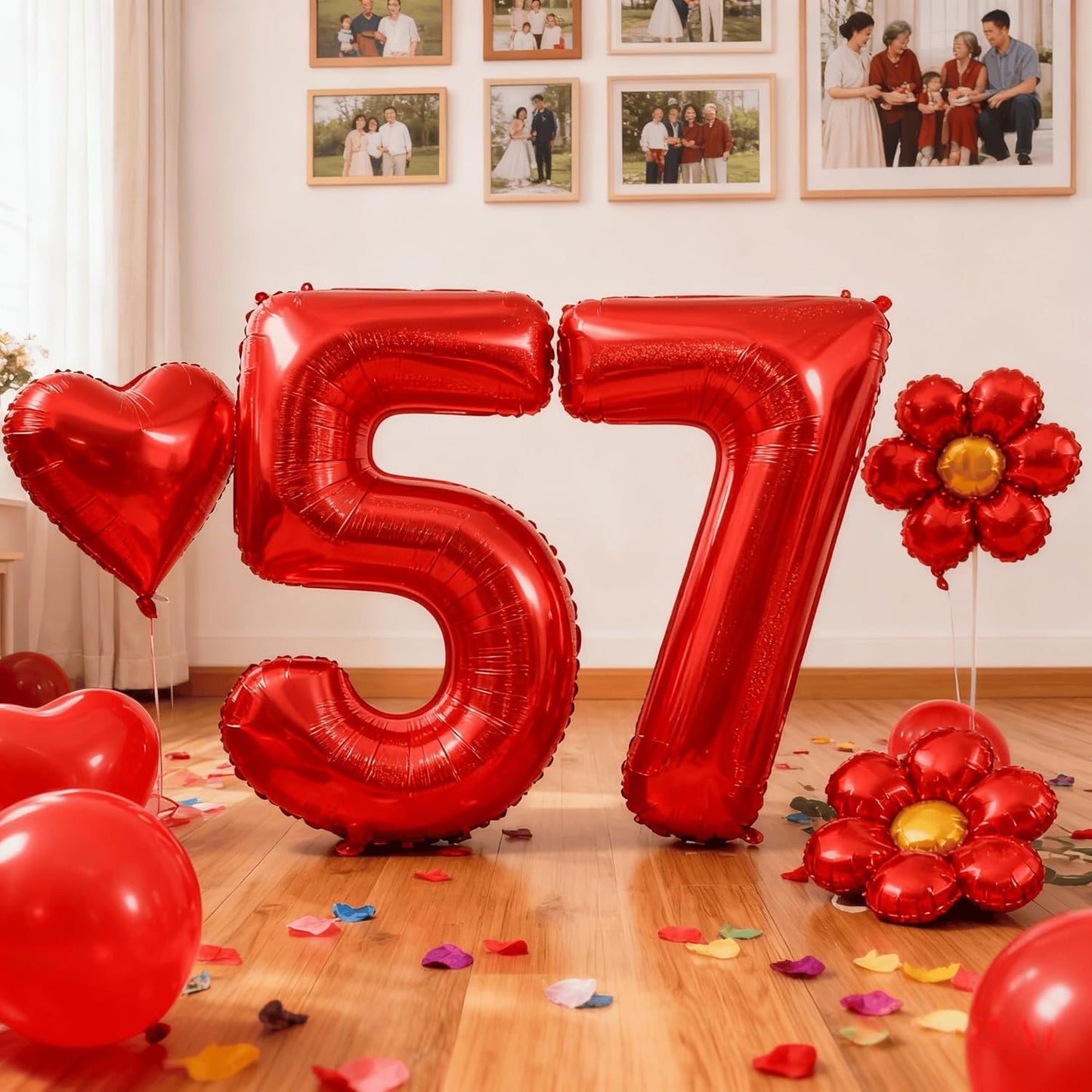 Regine Switzerland 40-Inch Red Number 1 Balloon - Perfect First Birthday Decoration for Girls