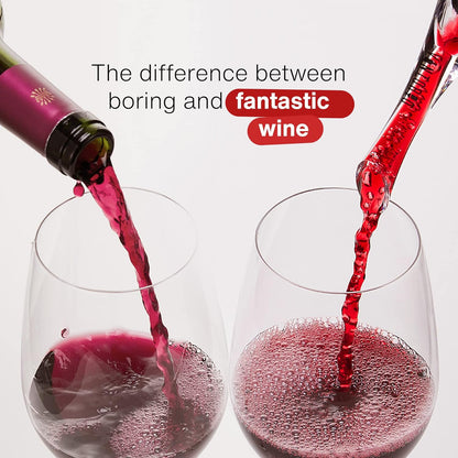 Wine Aerator Pourer and Citadel Wine Decanter Bundle by Vintorio