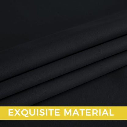 NICETOWN Room Darkening Draperies Curtains Panels, 2 Panels Black W52 x L90