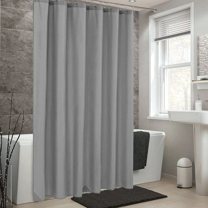 ALYVIA SPRING Long Fabric Shower Curtain Liner Waterproof - 72" x 78", Soft & Lightweight Long Shower Curtain with 3 Magnets, Machine Washable - 72x78, Grey