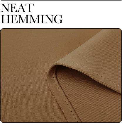 NICETOWN Blackout Curtains - Noise Reducing & Draft Blocking | 90-Inch Length, 2 Panels, Gold Brown