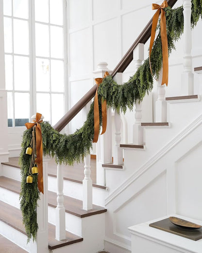 6ft Cedar Christmas Garland with 20 LEDs & Timer - Cedar-A+6 ft