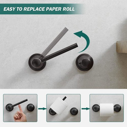 Hoimpro Wall Mounted Toilet Tissue Paper Holder - Rustproof Design in Oil Rubbed Bronze Finish