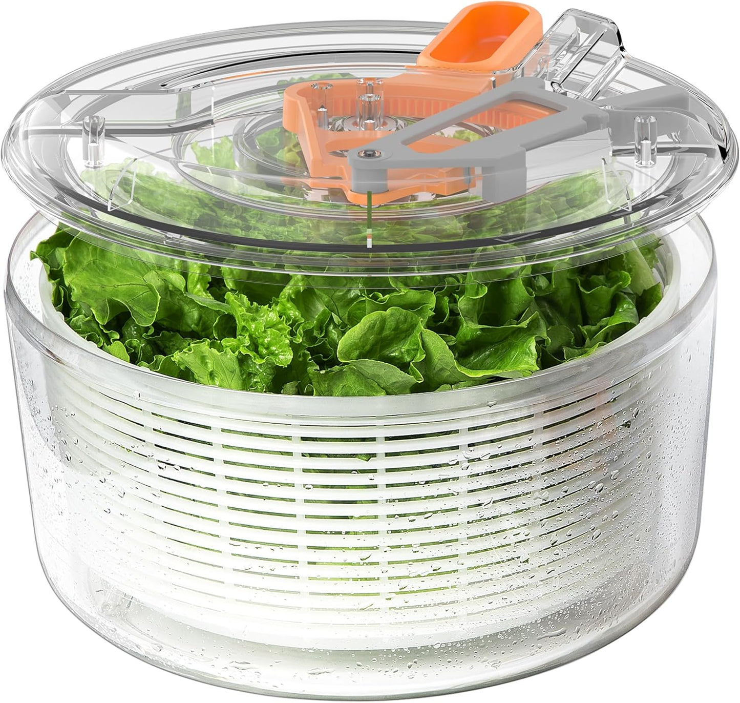 MR.SIGA Large Salad Spinner - Efficient Fruit Washing Bowl with Strainer for Greens & Vegetables