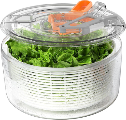 MR.SIGA Large Salad Spinner - Efficient Fruit Washing Bowl with Strainer for Greens & Vegetables
