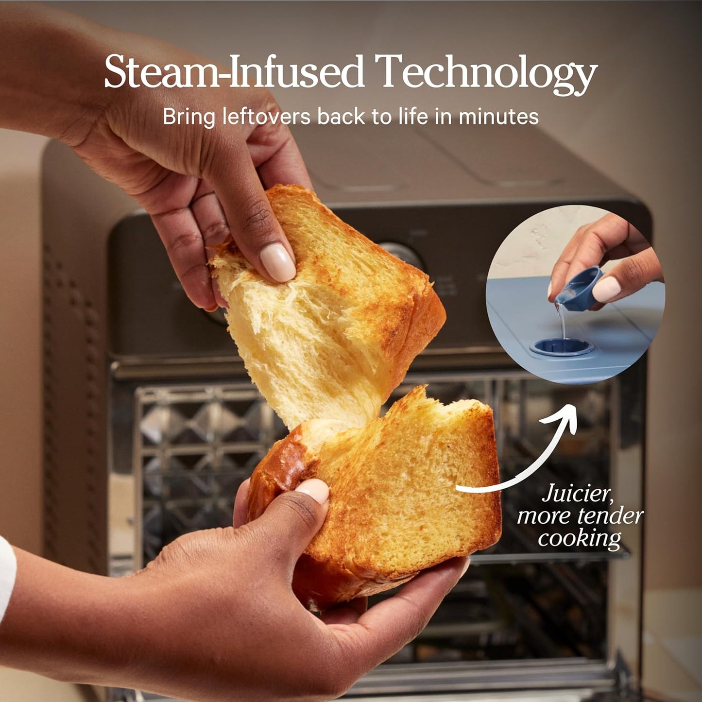 Our Place Large Wonder Oven - 6-in-1 Stainless Steel Air Fryer Toaster Oven Combo | 32 QT Capacity - Toast, Roast, Bake, Reheat & Broil