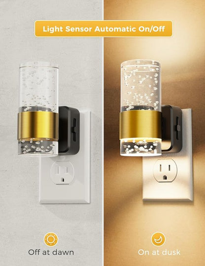 L LOHAS LED Night Light - Soft Adjustable Brightness with Auto Light Sensor | Wall Sconce Design, 1 Pack