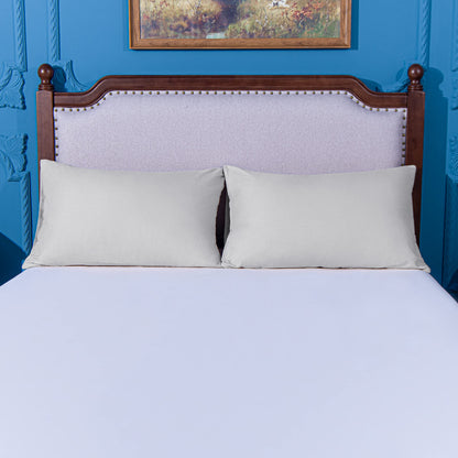 NTBAY Queen Pillowcase Set - 4 Pack Brushed Microfiber 20x30 Pillowcases - Soft, Wrinkle-Free, Fade-Resistant, Stain-Resistant, Light Grey Pillowcases with Envelope Closure - 20x30 Inches, Light Grey