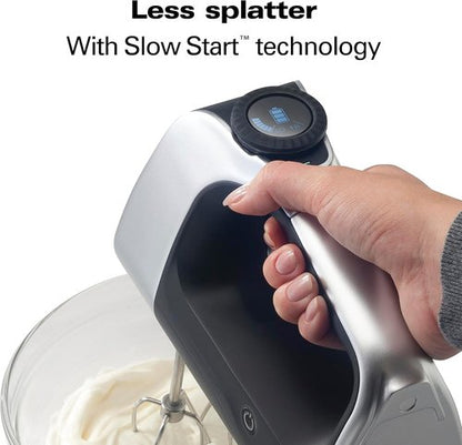 Hamilton Beach Professional Cordless Electric Hand Mixer - Infinite Speed Control, LCD Screen, Quick Recharge, Black