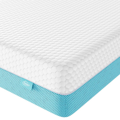 TeQsli Crib Mattress - Memory Foam Toddler Mattress with Breathable, Washable Cover | Standard Size 52 x 27.6 x 4.5 Inch