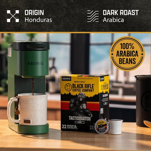 Black Rifle Coffee Company Dark Roast Coffee Pods - Bold & Smoky 100% Arabica K-Cups | Tactisquatch - 84 Count