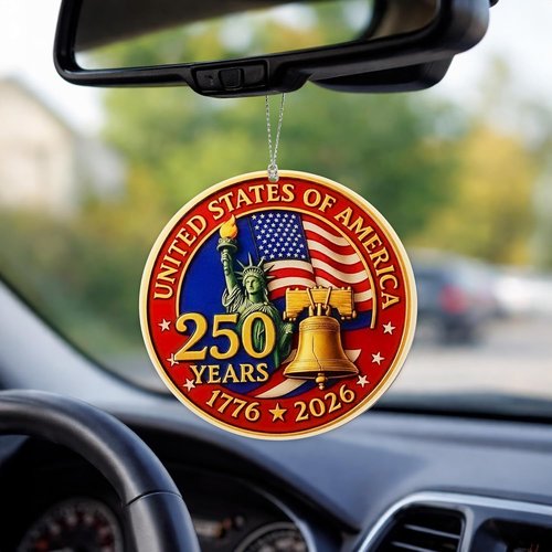 Liberty Bell 250 Years of America Ornament - Patriotic Hanging Decor for Independence Day | 1776-2026