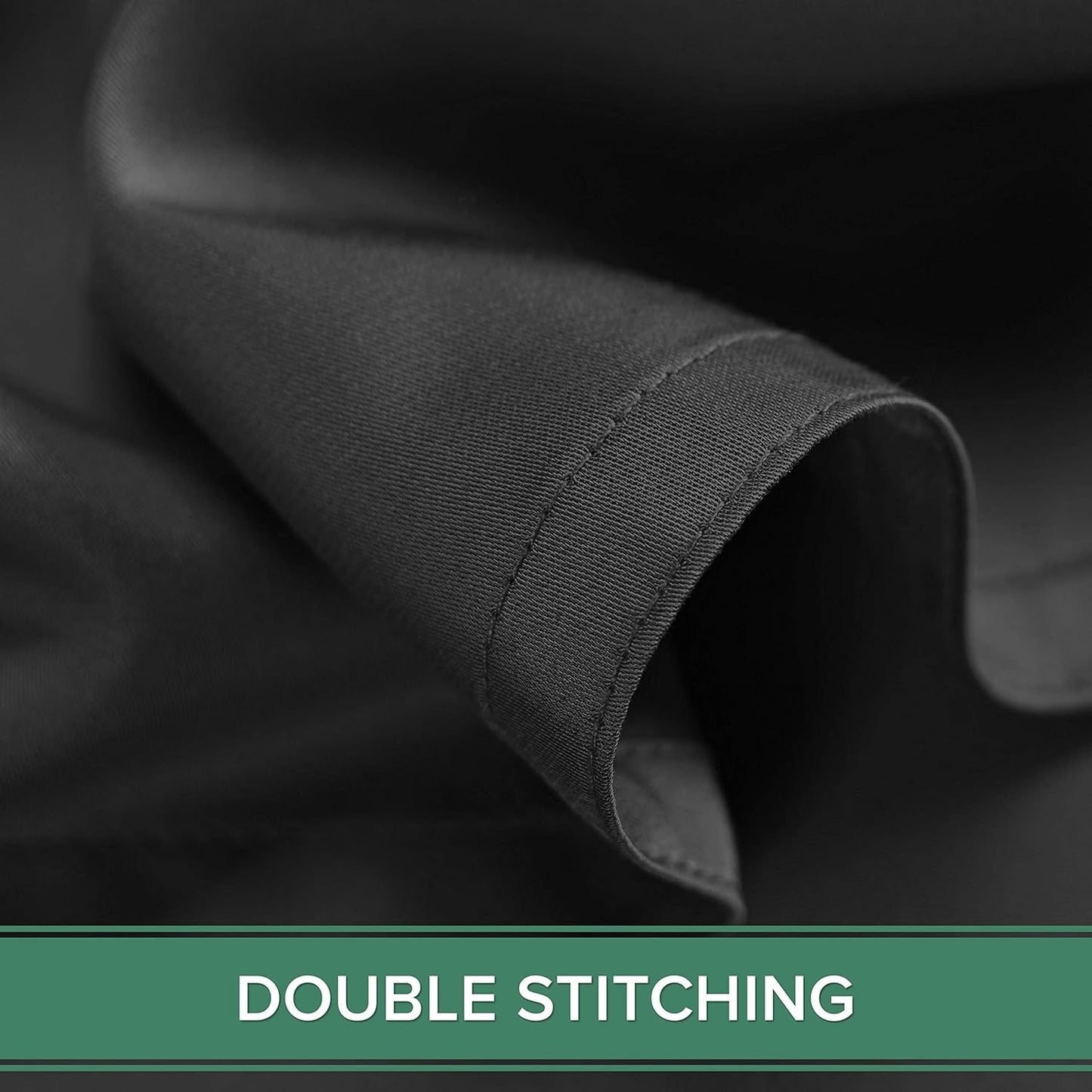 Pure Bamboo Twin Sheets - Luxuriously Soft & Cooling 100% Organic Viscose Bed Set | Black, Double Stitching