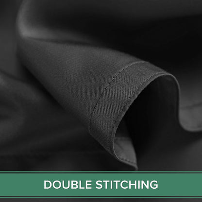 Pure Bamboo Twin Sheets - Luxuriously Soft & Cooling 100% Organic Viscose Bed Set | Black, Double Stitching