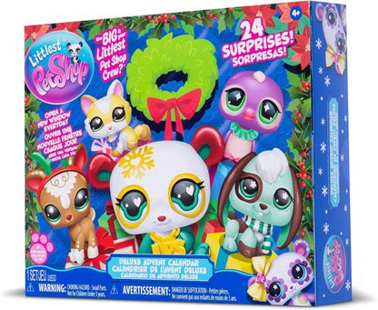 Littlest Pet Shop - Deluxe Holiday Advent Calendar | Series 4 Gen 7 Collectible Toy Figures for Ages 4+