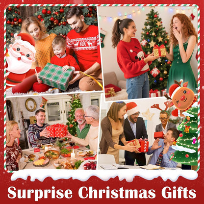Priddop Animated Christmas Village Scene - Rotating Snowman with LED Lights & Music | USB/Battery Operated Collectible Figurines
