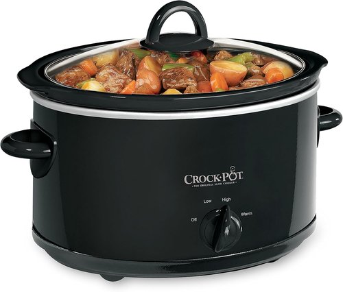 Crock-Pot 4-Quart Manual Slow Cooker - Versatile Cooking in Sleek Black Finish