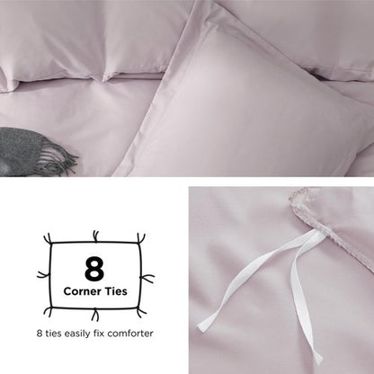 Bedsure Duvet Cover Full Size - Soft Double Brushed Bedding Set for Kids & Adults, Zipper Closure, 3 Pieces, Includes 1 Duvet Cover (80"x90") & 2 Pillow Shams, NO Comforter, Pink Mocha
