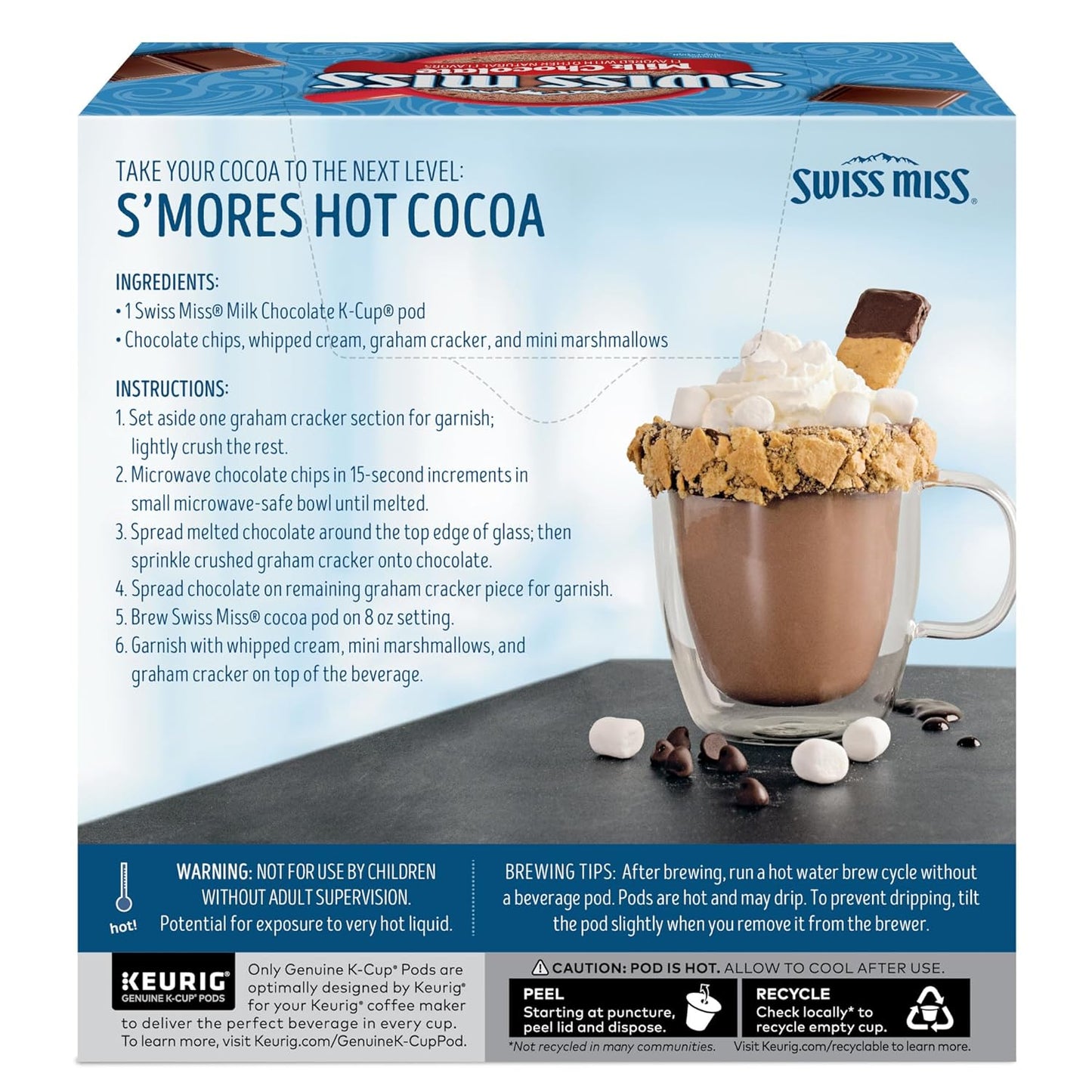 Swiss Miss Hot Cocoa K-Cup Pods - Rich Milk Chocolate Flavor | 28 Count Single-Serve Packs
