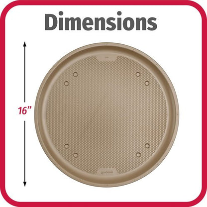 GoodCook BestBake Nonstick Carbon Steel Pizza Pan - 16" Bronze Finish for Perfect Baking