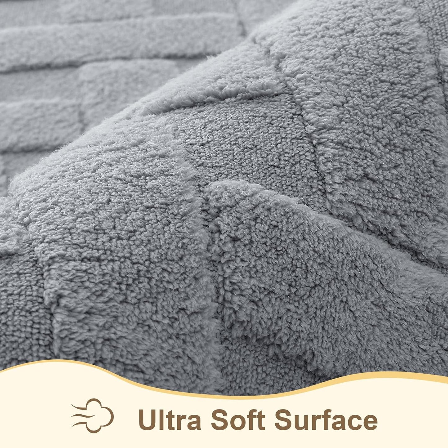 OLANLY Area Rug - Soft Plush Geometric Shaggy Carpet for Living Room & Bedroom | 4x6 ft, Easy Clean, Grey