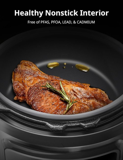 COMFEE’ 8 Quart Pressure Cooker - 16 Cooking Functions, Non-Stick Ceramic Inner Pot | Versatile Slow Cooker & Yogurt Maker