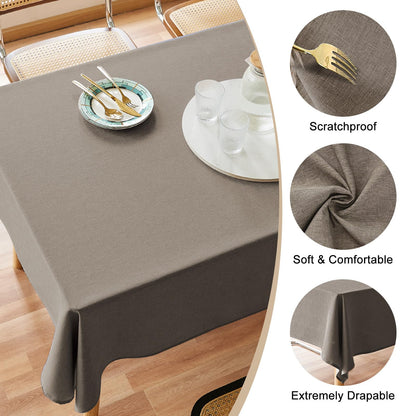 AUSSPVOCT Textured Tablecloth Rectangle 52x70 Water Resistant Spill-Proof Wipeable Table Cloth Wrinkle Free Fabric Dining Table Cover for Birthday Party Farmhouse Spring kitchen Tablecloths