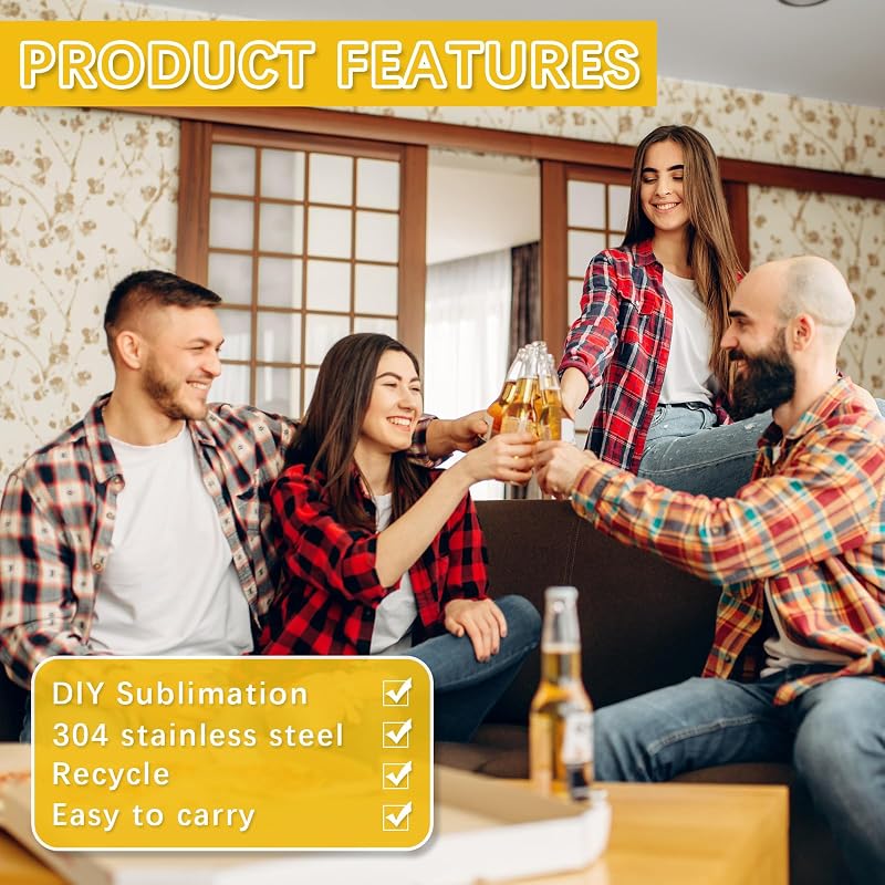 10 Pcs Sublimation Blank Bottle Opener – White Stainless Steel, Credit Card Size 2.09x3.35 Inch, Includes 10 PCS Variation