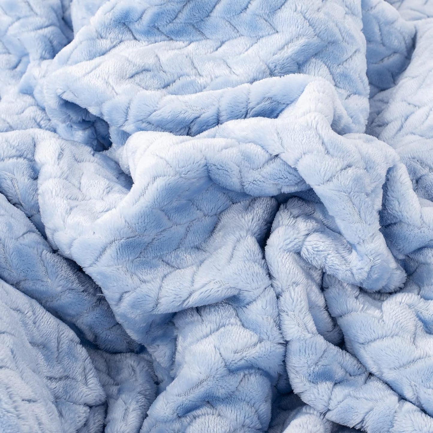 Skiennix Fuzzy Blanket - Soft, Warm Coral Fleece for Baby | Cozy Toddler Receiving Blanket (40" x 48", MD-Sky Blue)