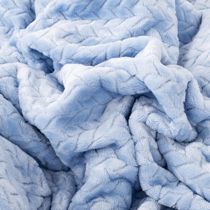 Skiennix Fuzzy Blanket - Soft, Warm Coral Fleece for Baby | Cozy Toddler Receiving Blanket (40" x 48", MD-Sky Blue)