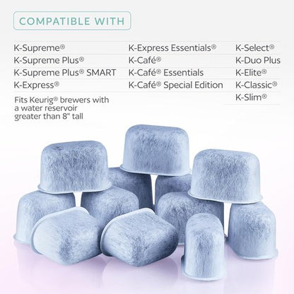Keurig Water Filter Holder & 12 Filters | Compatible with K-Supreme, K-Slim, K-Express & More