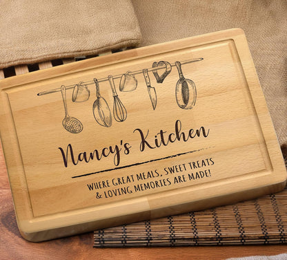 Skiennix Personalized Engraved Cutting Board - Unique Custom Gift for Mom, Wife, or Grandma | Perfect for Any Occasion