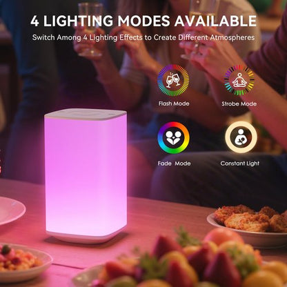 Auxmir Nursery Night Light for Baby, Portable Night Lamp with LED Stepless Dimming & 256 RGB Colors for Kids Adult, Breastfeeding, Sleep Aid, 4000mAh Rechargeable Bedside Table Lamp with Timer, White