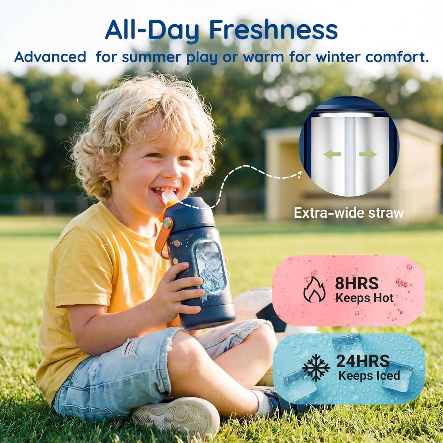 Mommore Kids Water Bottle - 12 Oz Insulated Stainless Steel, Leakproof & BPA-Free, Unicorn Design