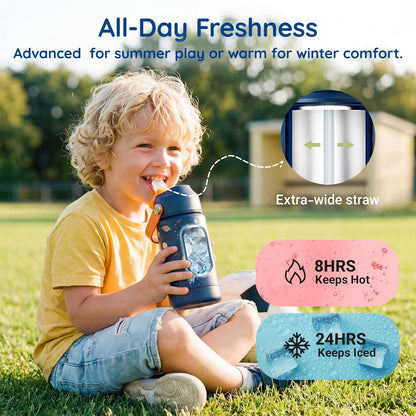 Mommore Kids Water Bottle - 12 Oz Insulated Stainless Steel, Leakproof & BPA-Free, Unicorn Design