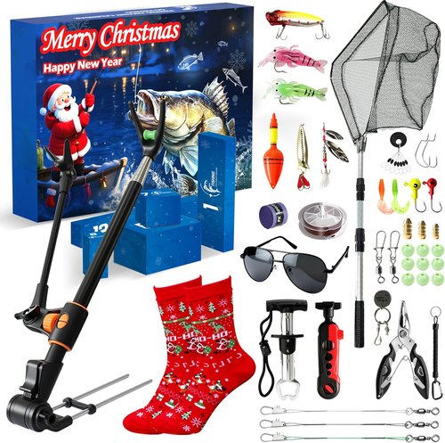 Fishing Advent Calendar 2025 - 24 Days of Fishing Lures | Perfect Christmas Gift for Dads and Teens
