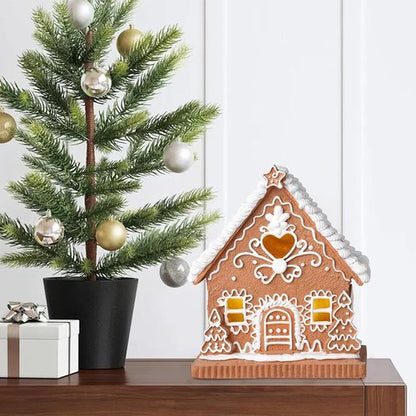 Lighted Gingerbread House by [Brand Name] - Festive Christmas Decor | 8.5 Inch Gingerbread Village
