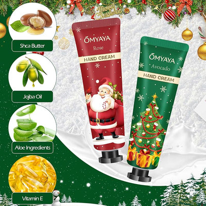 Scented Soy Candle & Hand Cream Gift Set for Women – Christmas Stocking Stuffers, Bulk Gift Box