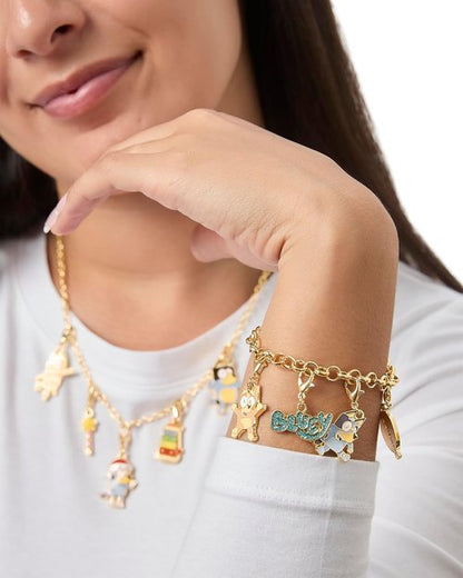 Bluey Jewelry Advent Gift Set - 12-Piece Necklace, Bracelet & Charms for Christmas Fun